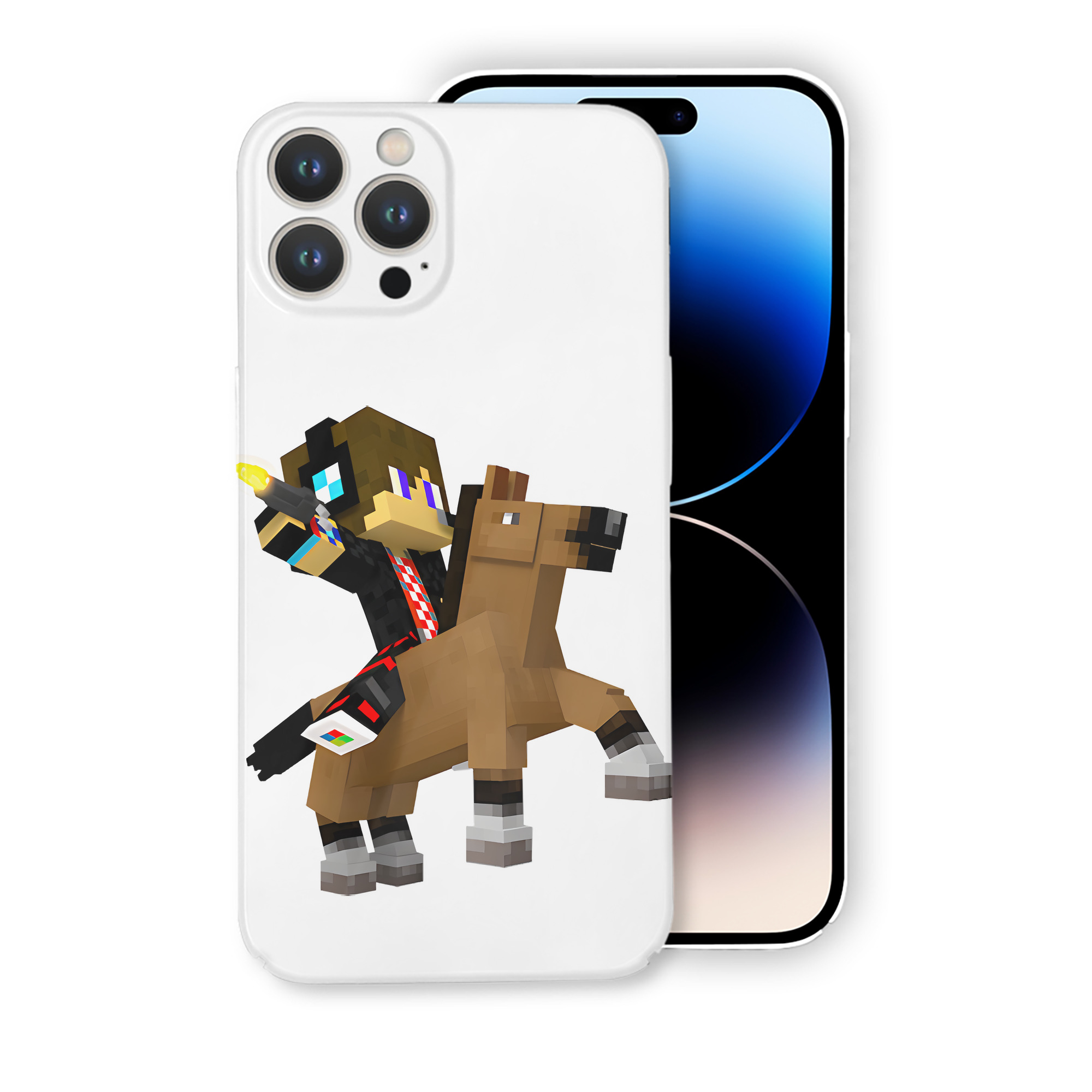 （画像用） マインクラフト ブロックの世界 Minecraft MC Block world 【iPhone 14シリーズ対応】ハードケース